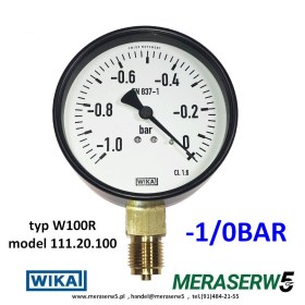 W100R WIKA -1BAR/0 